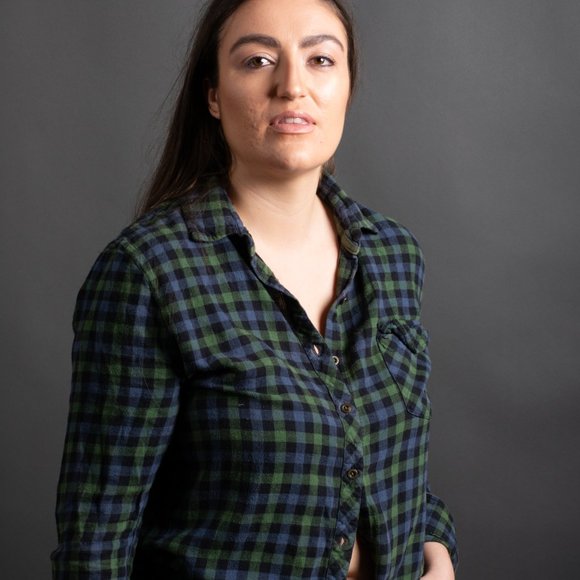 Blue Green Flannel by Check & Stripe - Picture 3 of 8